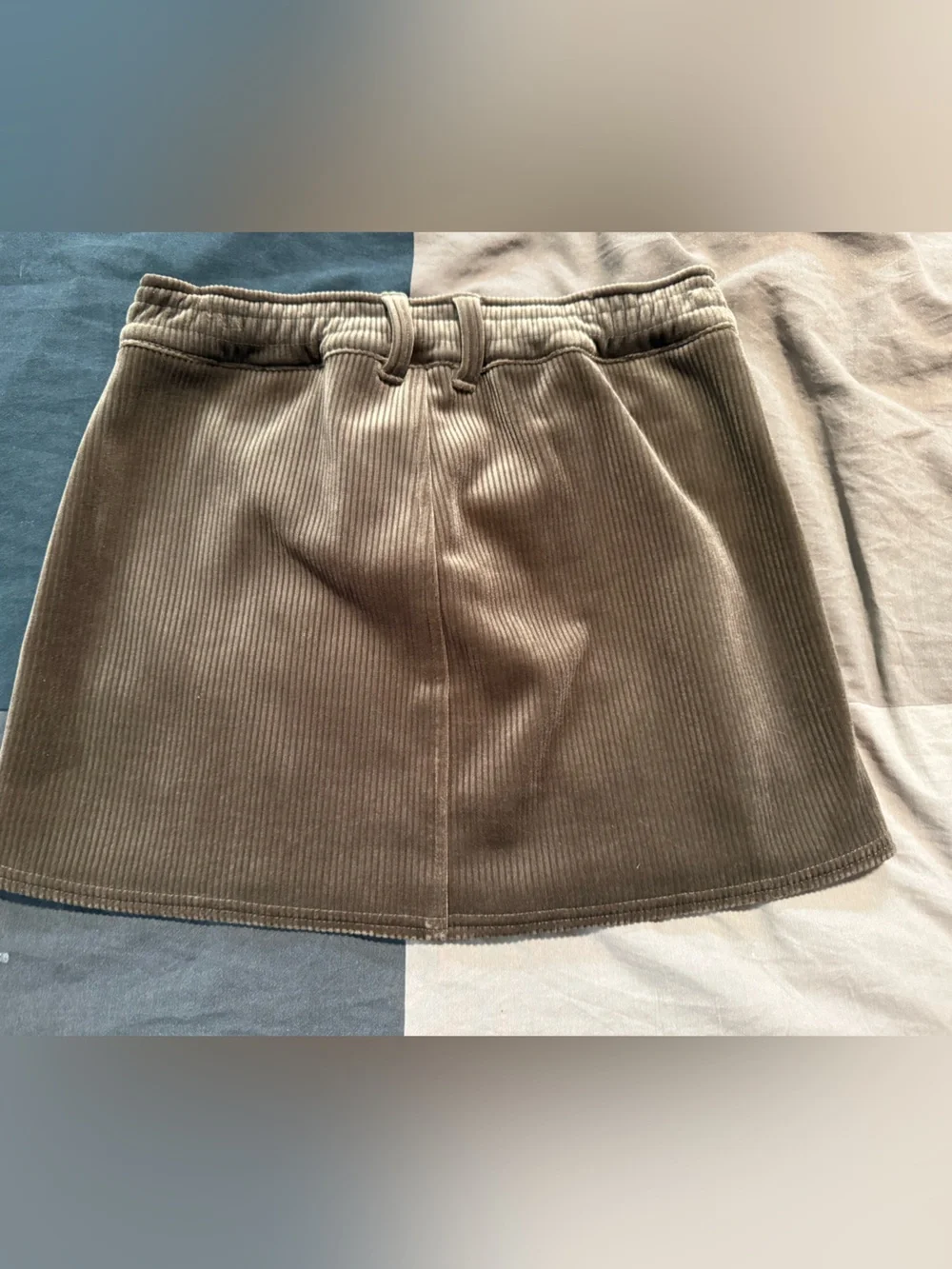 ALO Yoga Corduroy Mini Skirt in Deep Brown